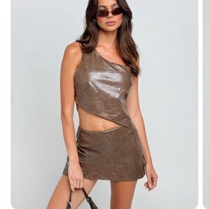 Tiger Mist brown skirt set